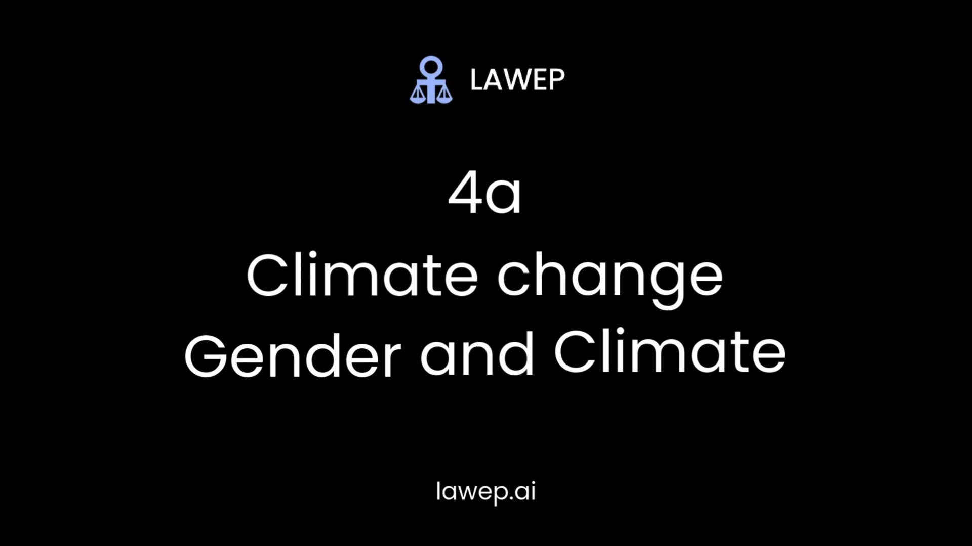 Gender and Climate